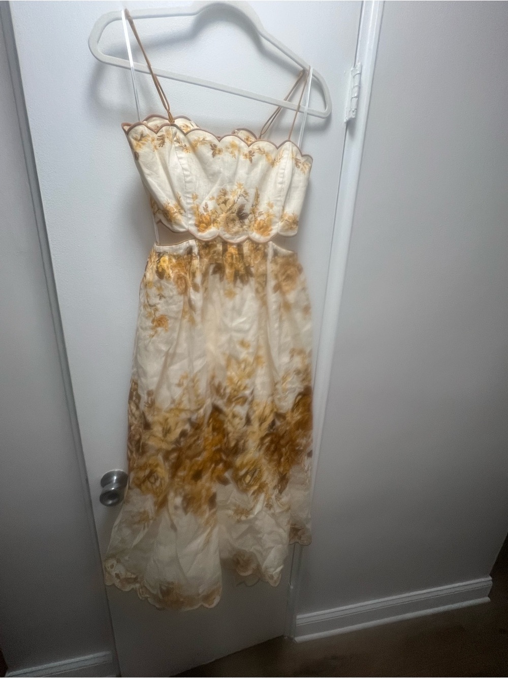 Zimmermann Aliane Floral Linen Midi Dress - Picture 3 of 8